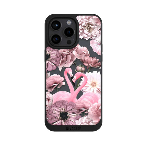 Apple iPhone 15 Pro Max NIVOpure Flamingos in Blumen Muster