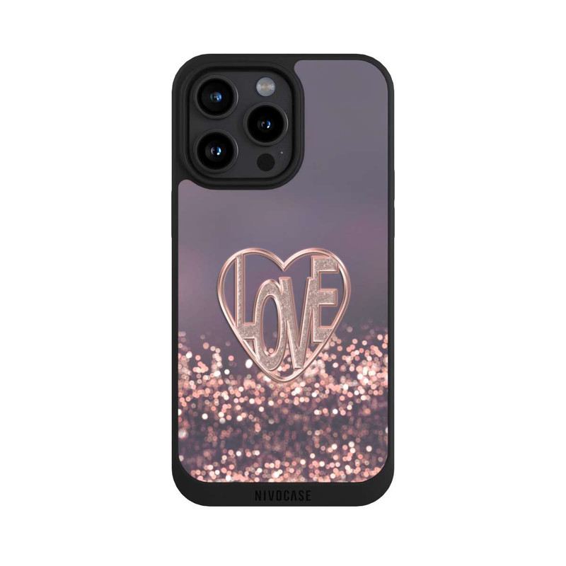 iPhone 15 Pro Max NIVOpure Love Glitter Pink