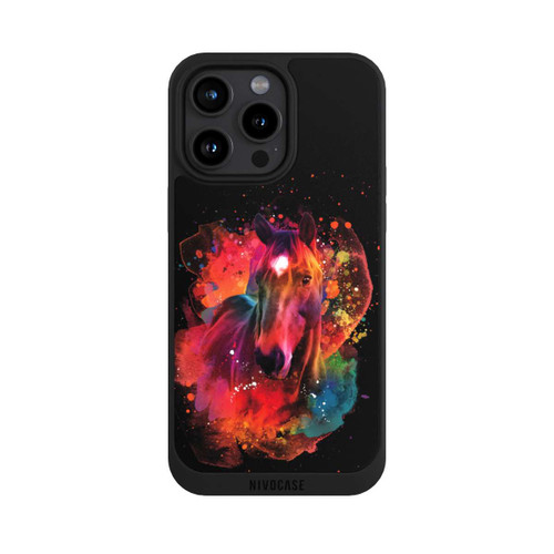 Apple iPhone 15 Pro Max NIVOpure Pferd Colorful Sprayart