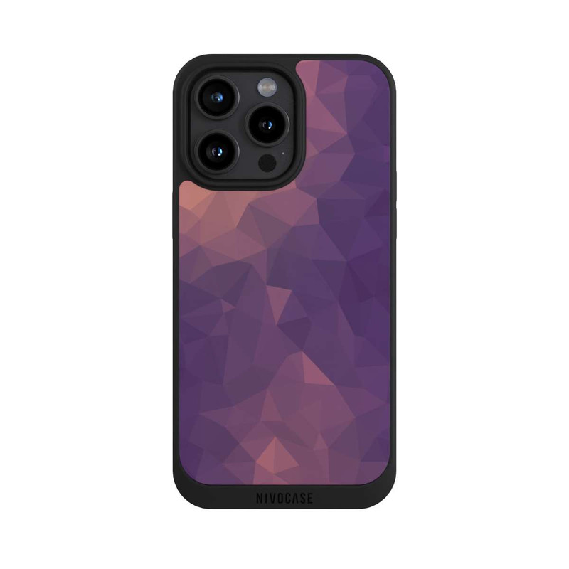 iPhone 15 Pro Max NIVOpure Polygonal Mosaic Rouge/Violet