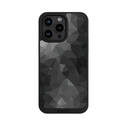 Apple iPhone 15 Pro Max NIVOpure Polygonales Mosaik Schwarz/Weiß