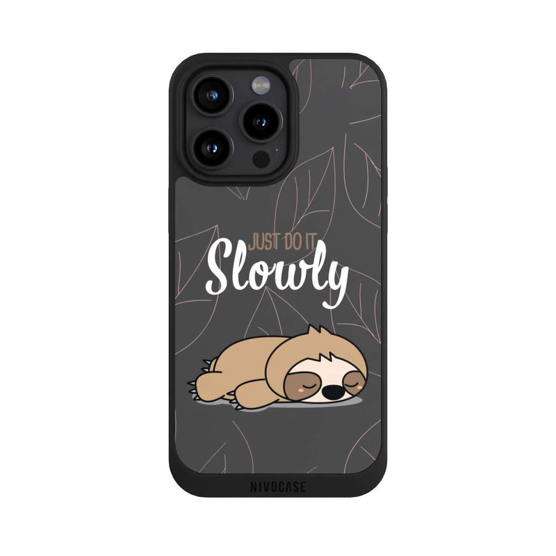 iPhone 15 Pro Max NIVOpure Just Do It Slowly Sloth Grey