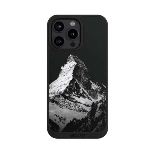Apple iPhone 15 Pro Max NIVOpure Snow Capped Mountains Grayscale