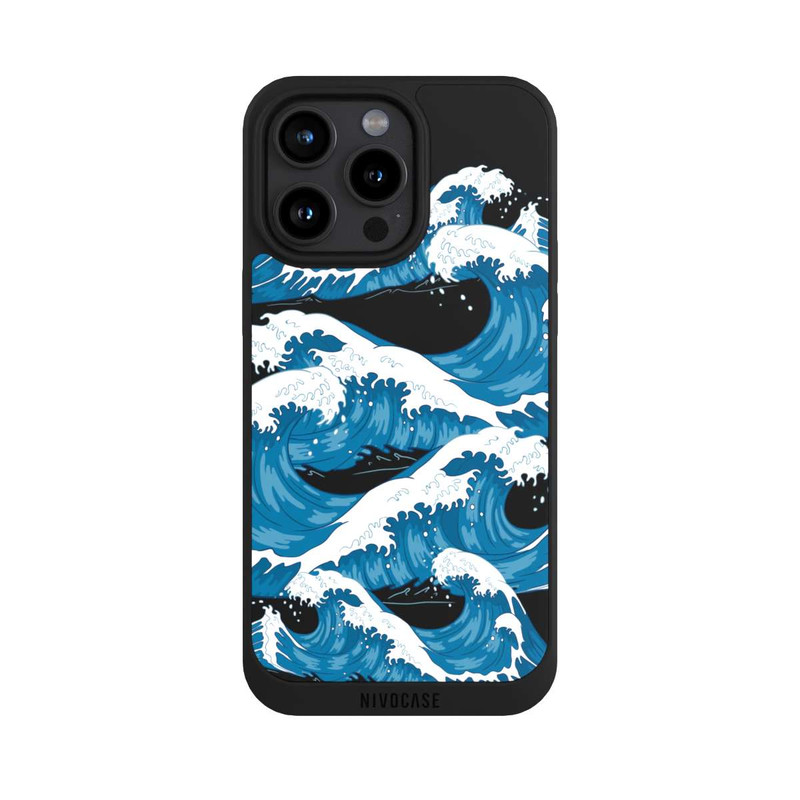 iPhone 15 Pro Max NIVOpure Sea Waves Black Kanagawa