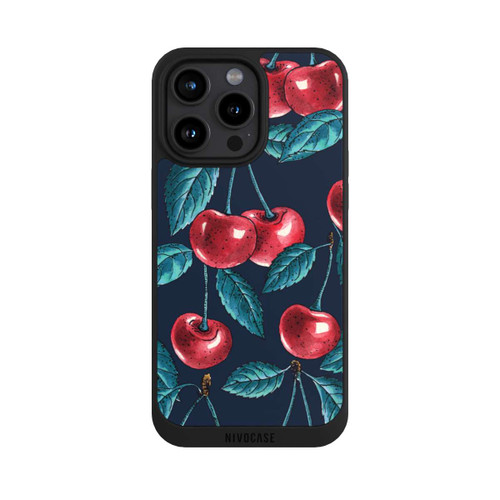 Apple iPhone 15 Pro Max NIVOpure Cerises Motif foncé