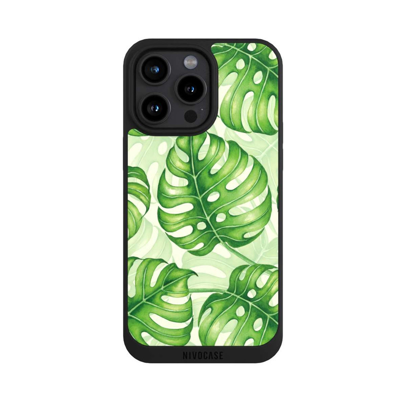 iPhone 15 Pro Max NIVOpure Joli motif de feuilles de palmier