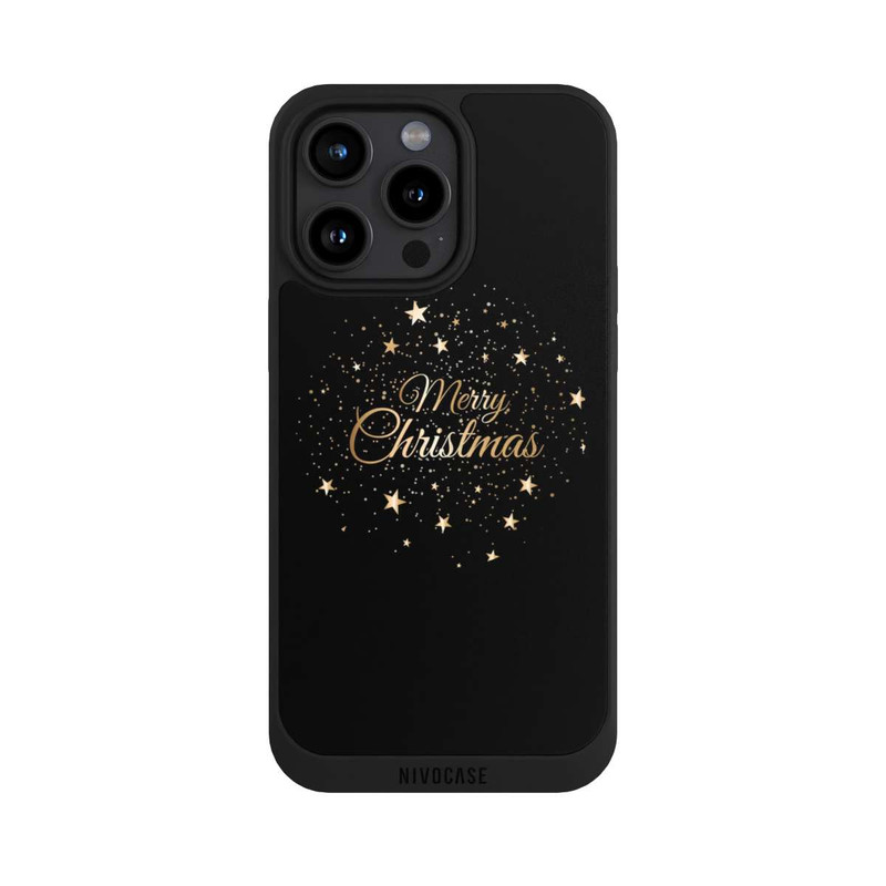 iPhone 15 Pro Max NIVOpure Merry Christmas Gold Stars