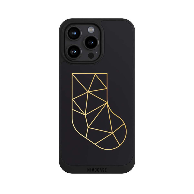 iPhone 15 Pro Max NIVOpure goldene polygonale Socke
