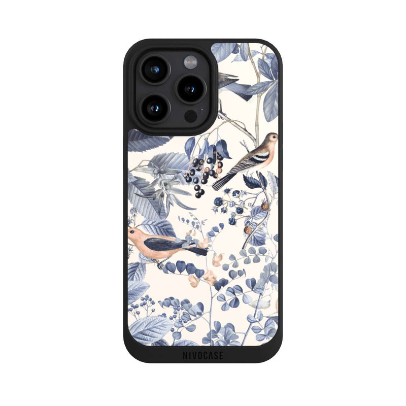 iPhone 15 Pro Max NIVOpure Oiseaux Et Baies en Beige