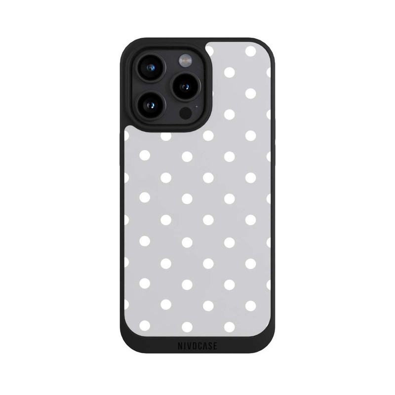 iPhone 15 Pro Max NIVOpure Polka Dots Gris