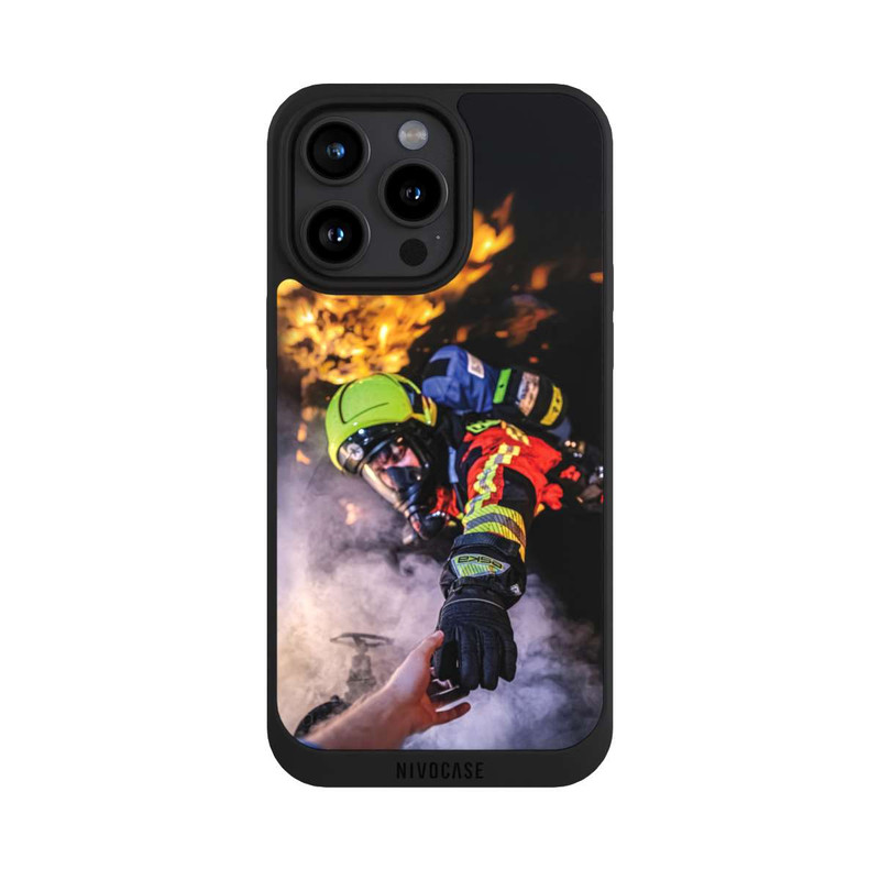 iPhone 15 Pro Max NIVOpure Firefighter Reaches for Hand
