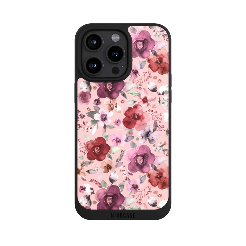 iPhone 15 Pro Max NIVOpure Üppiger romantischer Blumenstrauß rosa