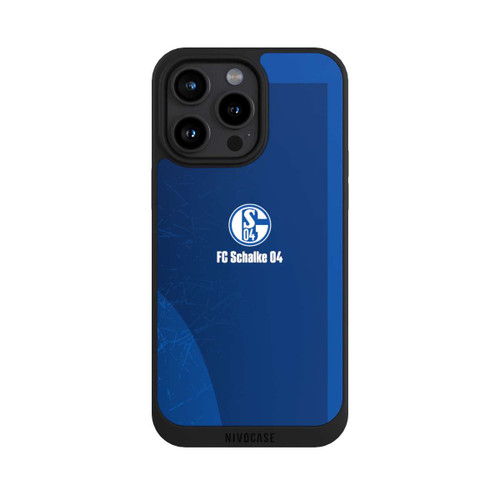 Apple iPhone 15 Pro Max NIVOpure Schalke 04 Blauer Hintergrund Mit Logo