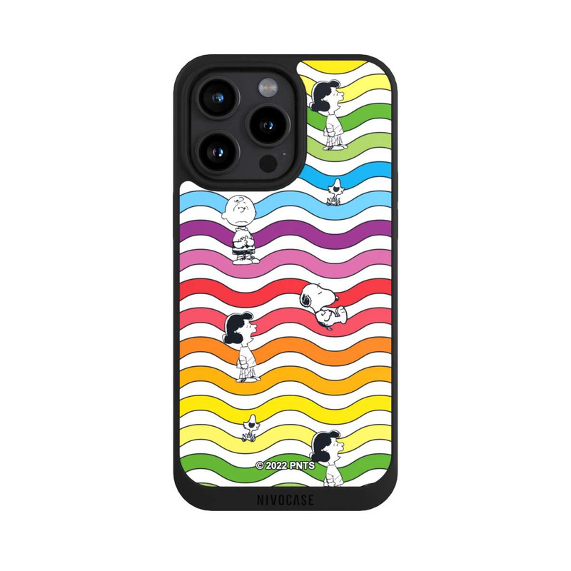 iPhone 15 Pro Max NIVOpure Snoopy Pattern Arc-en-ciel