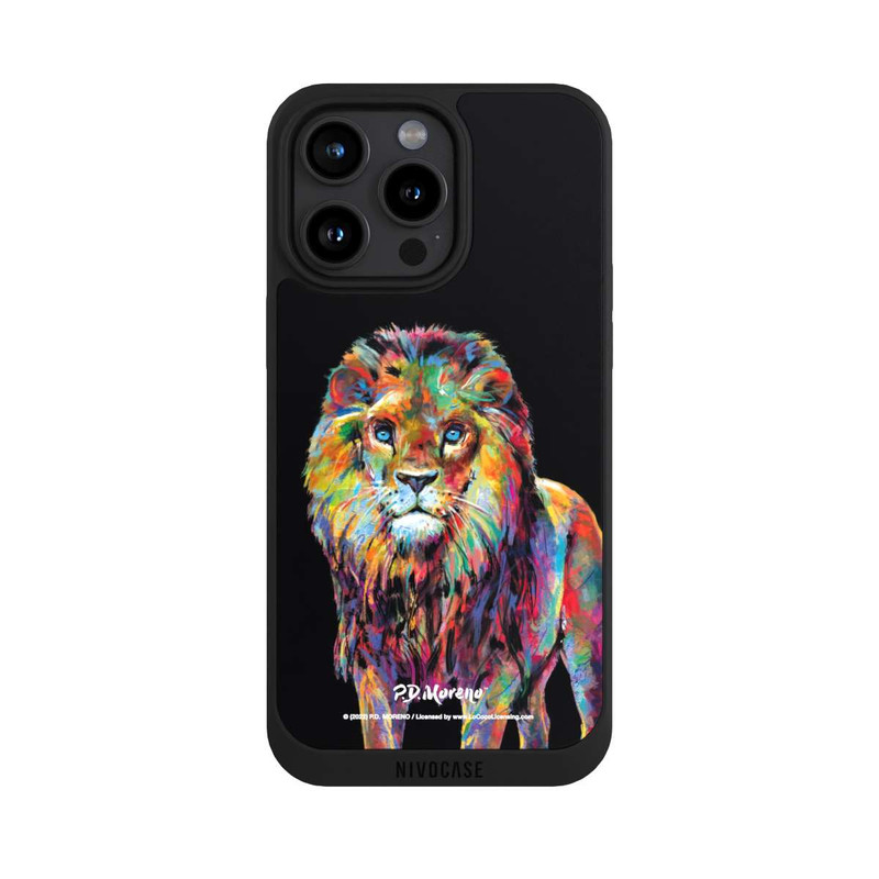 iPhone 15 Pro Max NIVOpure Lion Colorful Art By P.D. Moreno