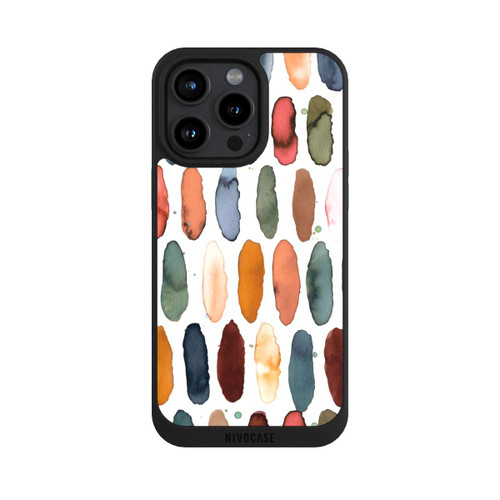Apple iPhone 15 Pro Max NIVOpure Watercolor Dashes Mineral Terracotta