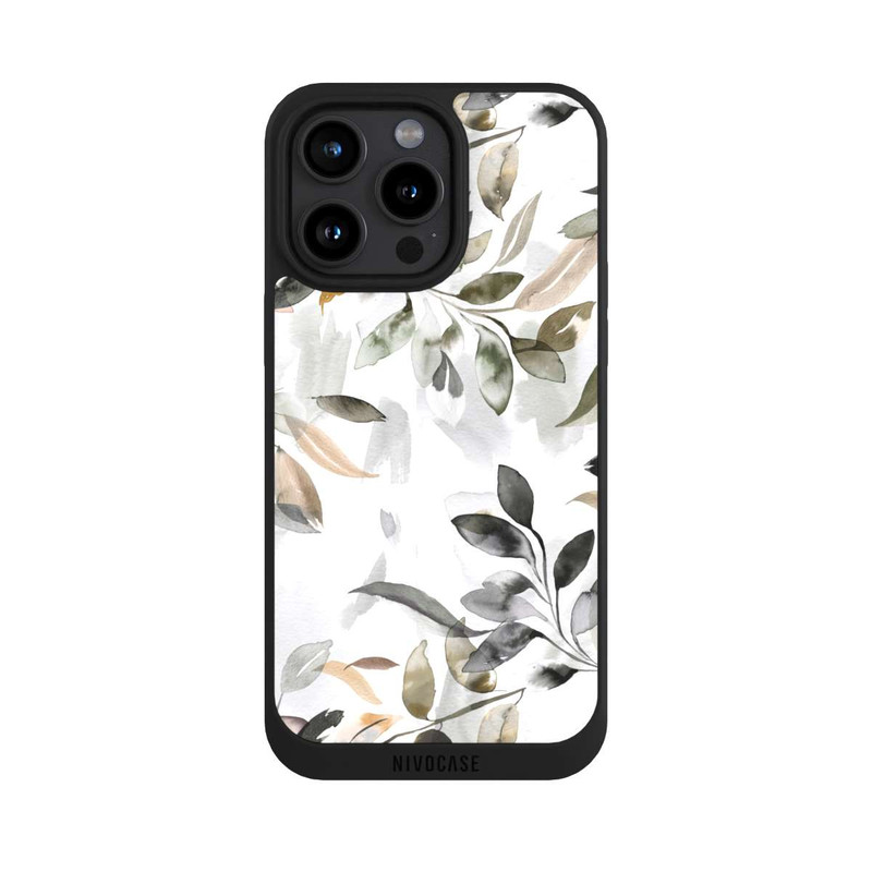 iPhone 15 Pro Max NIVOpure Feuilles neutres à l’aquarelle