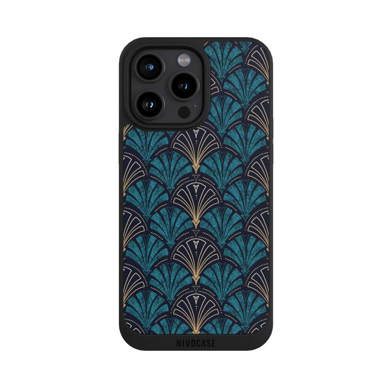 iPhone 15 Pro Max NIVOpure Art Deco Aquamarin Gold