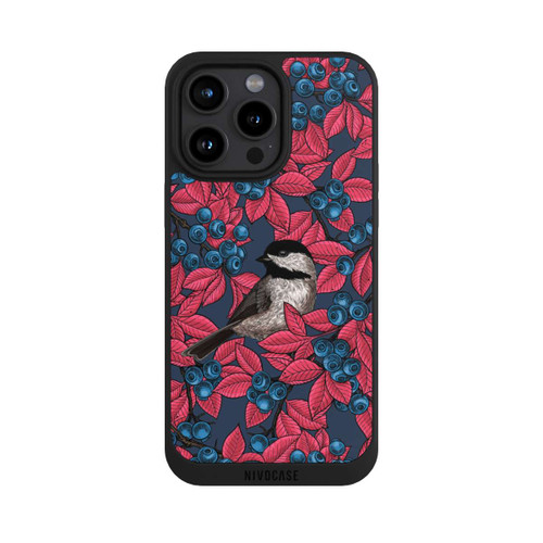 Apple iPhone 15 Pro Max NIVOpure Oiseaux &amp; Myrtilles Bleu Marine