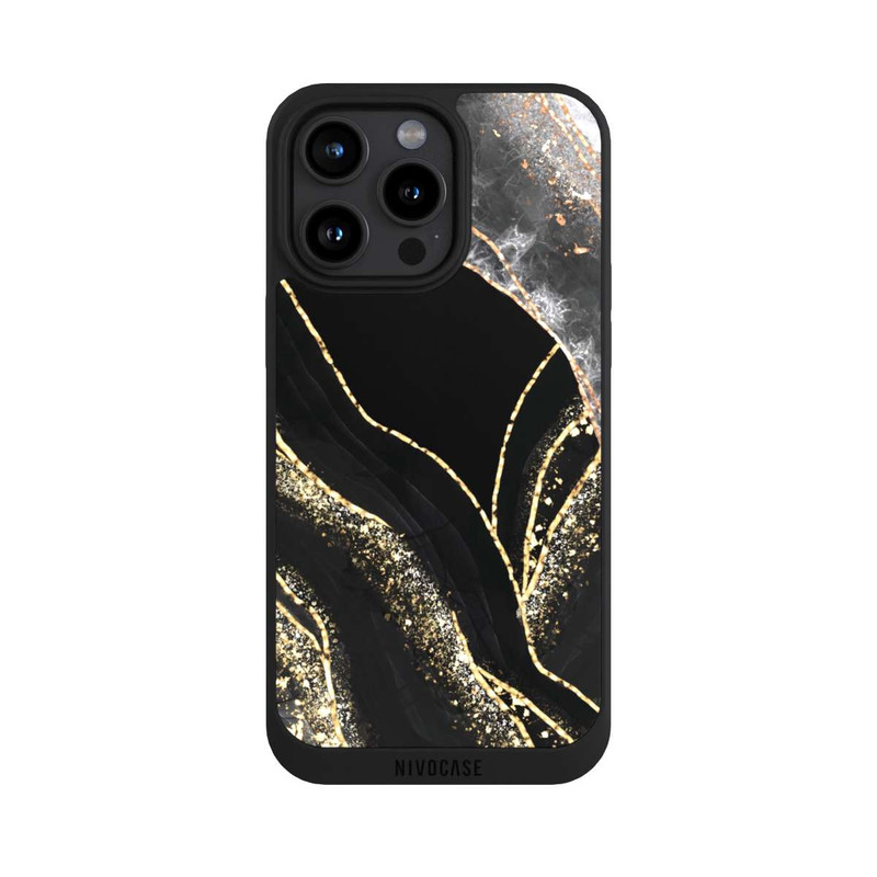 iPhone 15 Pro Max NIVOpure Marbre Sombre Or