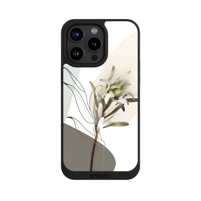 iPhone 15 Pro Max NIVOpure Boho Line Art Olive Green