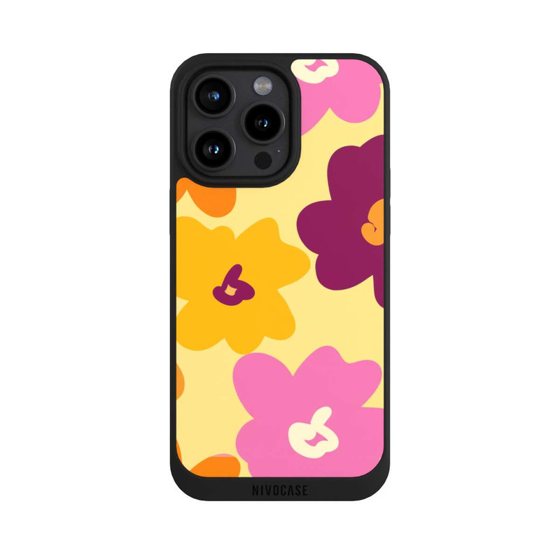 iPhone 15 Pro Max NIVOpure Retro Blumenmuster bunt