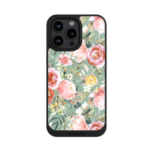Apple iPhone 15 Pro Max NIVOpure Pastellfarbener Pfingstrosenstrauß