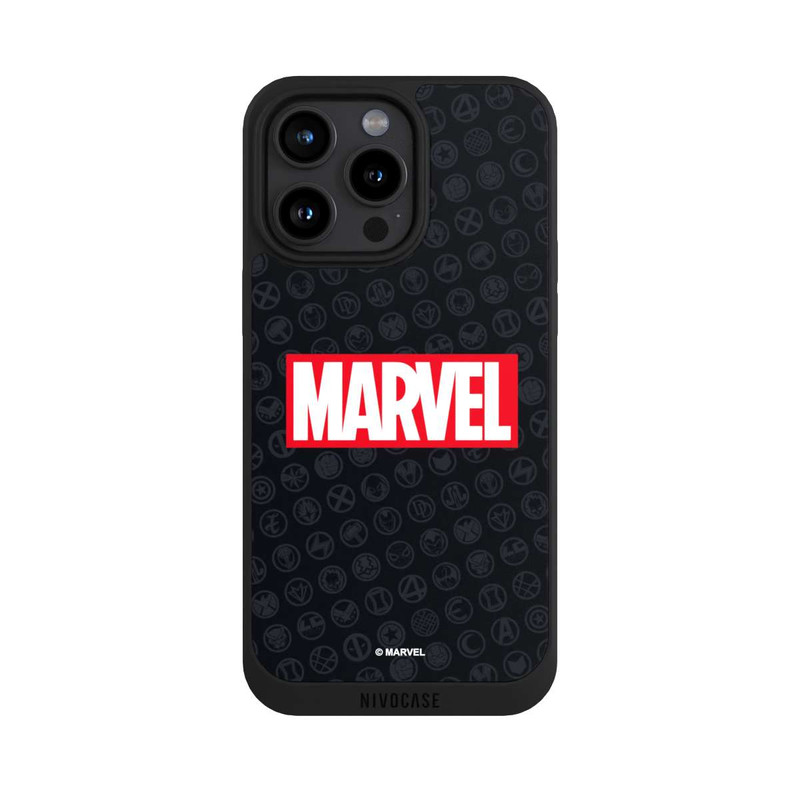iPhone 15 Pro Max NIVOpure Marvel Logo Black Red 