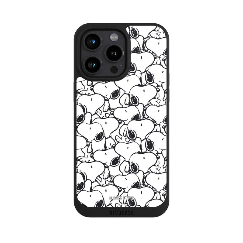iPhone 15 Pro Max NIVOpure Snoopy Muster Schwarz und Weiß