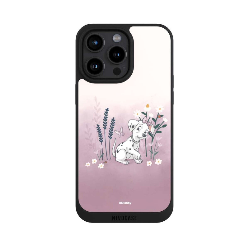 iPhone 15 Pro Max NIVOpure Les 101 Dalmatiens avec des fleurs