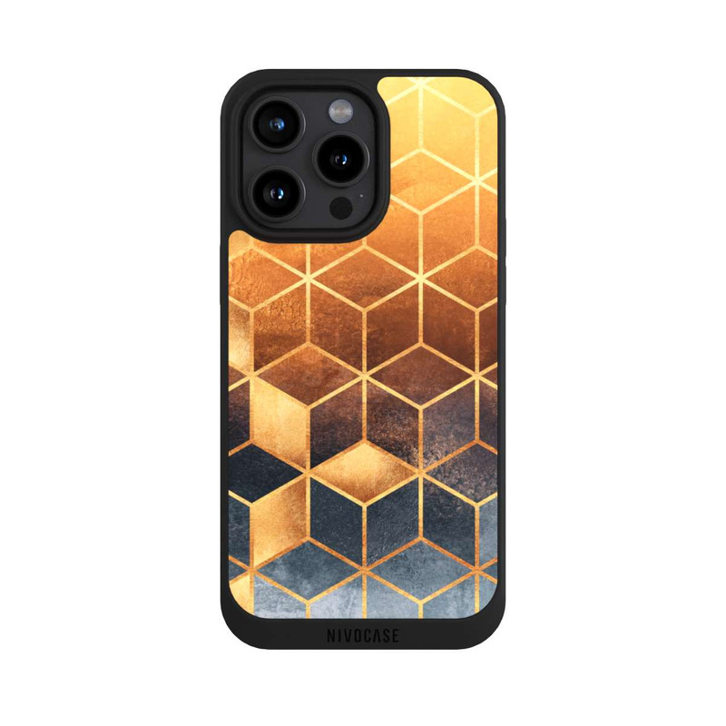 iPhone 15 Pro Max NIVOpure Würfel goldener Farbverlauf