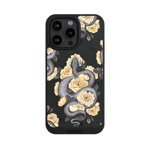 Apple iPhone 15 Pro Max NIVOpure Serpent et fleur jaune