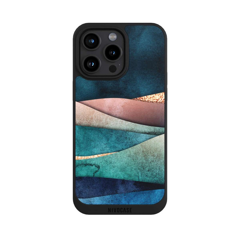 iPhone 15 Pro Max NIVOpure Blue-gold waves