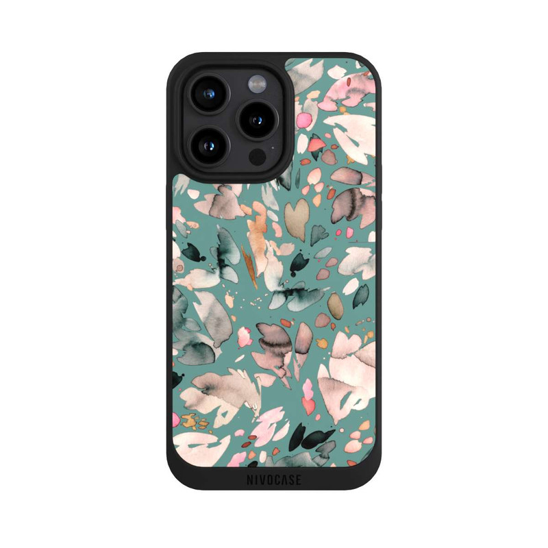 iPhone 15 Pro Max NIVOpure Abstrakte Blumenblätter grün
