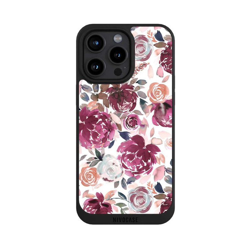 iPhone 15 Pro Max NIVOpure Pivoines et roses d'automne Rose