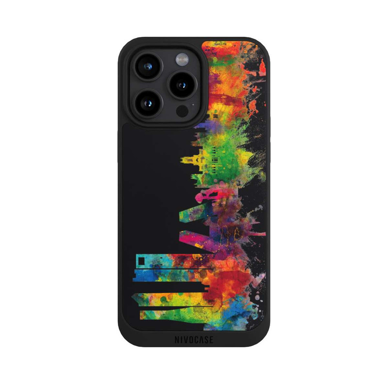iPhone 15 Pro Max NIVOpure Ligne d'horizon de Madrid Espagne Noir