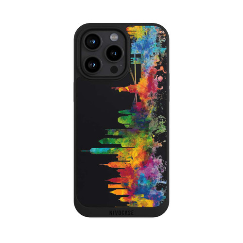 Apple iPhone 15 Pro Max NIVOpure Ligne d'horizon de New York Noir