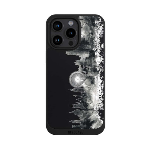 Apple iPhone 15 Pro Max NIVOpure London Ligne d'horizon BW Noir