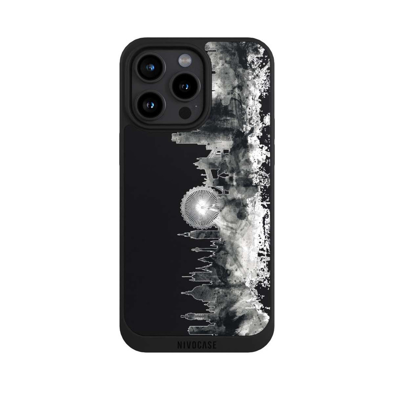 iPhone 15 Pro Max NIVOpure London Skyline BW Black