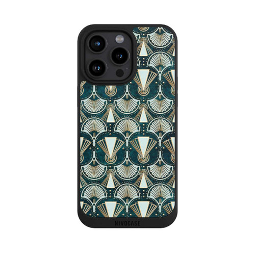 Apple iPhone 15 Pro Max NIVOpure Art Deco Green Pattern
