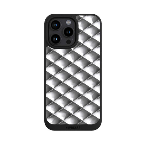 Apple iPhone 15 Pro Max NIVOpure Glamour Silver Squares