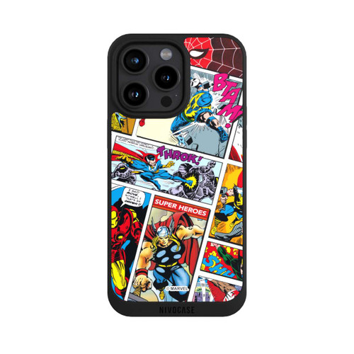 Apple iPhone 15 Pro Max NIVOpure Marvel Retro Comic Blue
