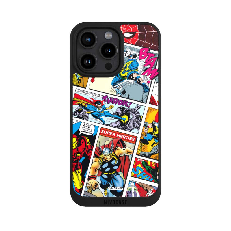 iPhone 15 Pro Max NIVOpure Marvel Retro Comic Blue