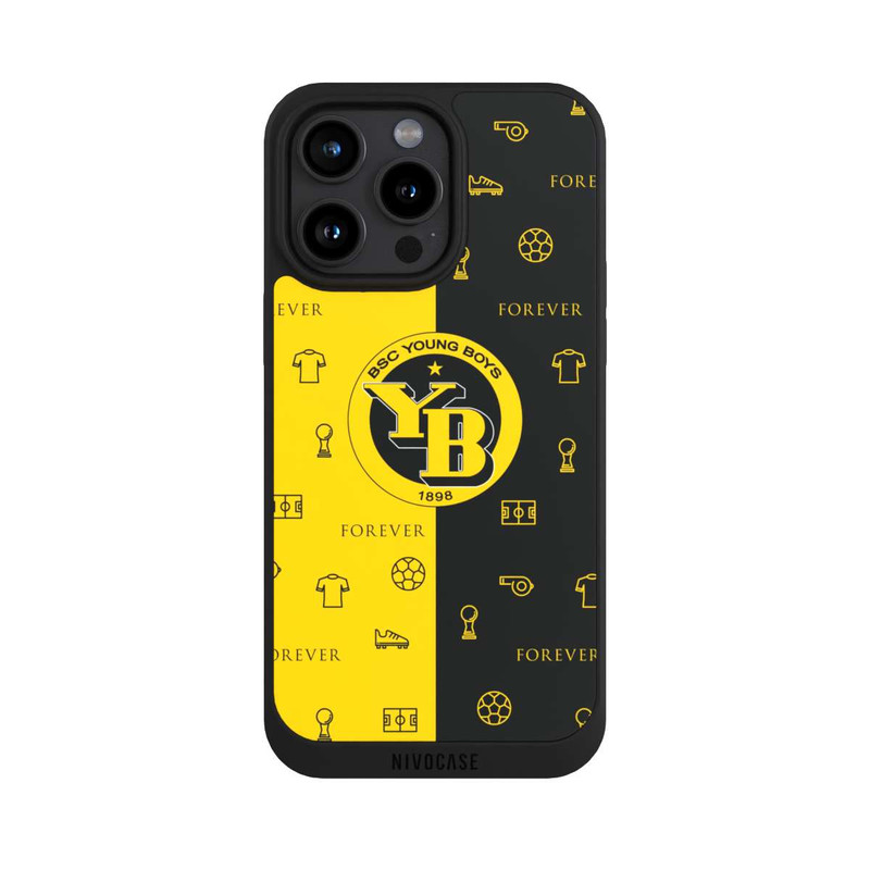iPhone 15 Pro Max NIVOpure BSC YB Gelb Schwarz Muster