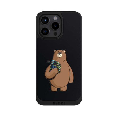 Apple iPhone 15 Pro Max NIVOpure Der Bär mit dem Helm Schwarz
