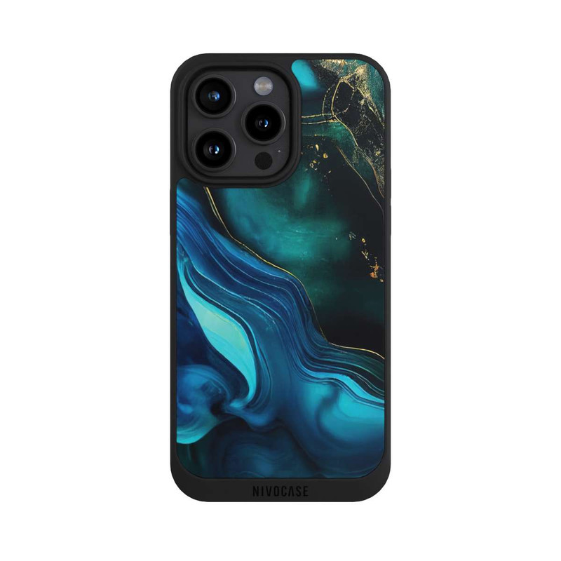iPhone 15 Pro Max NIVOpure Encre bleue et dorée