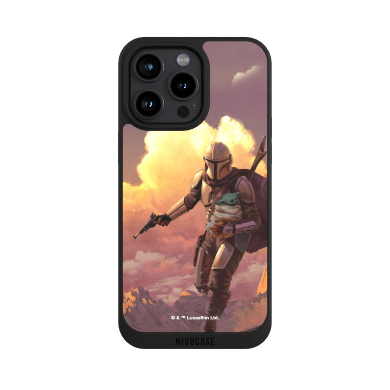iPhone 15 Pro Max NIVOpure Der Mandalorianer und Grogu Sonnenguntergang Wolken