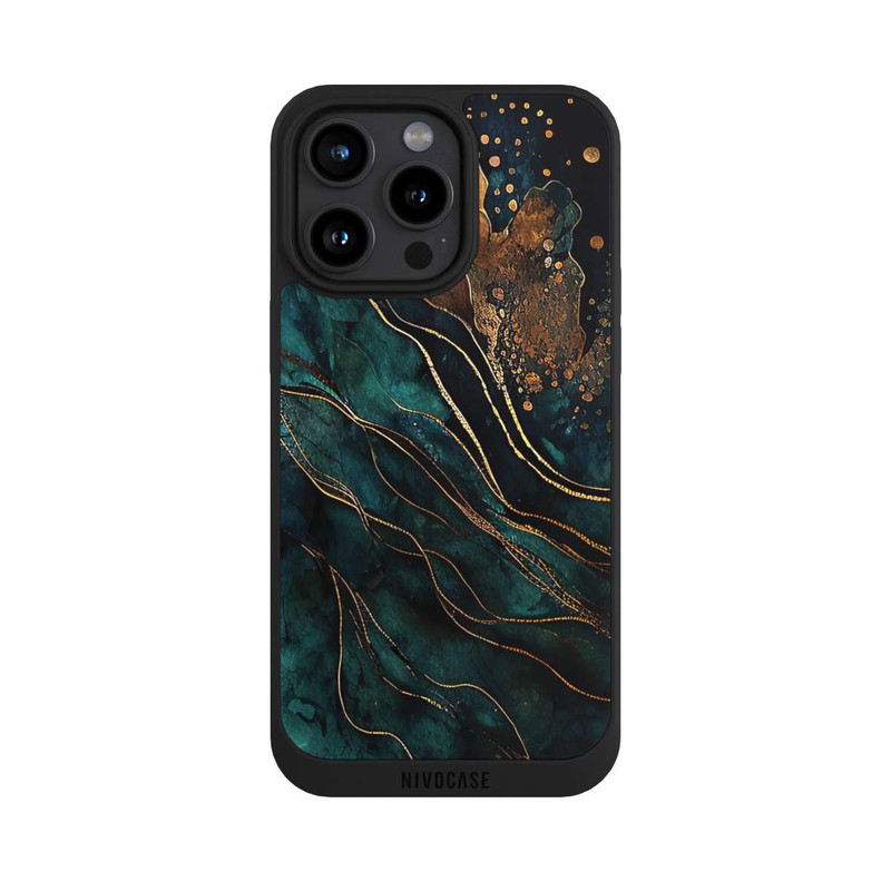 iPhone 15 Pro Max NIVOpure Gold und Grün