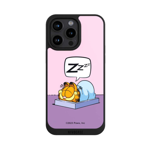 Apple iPhone 15 Pro Max NIVOpure Garfield Attaque de sieste rose
