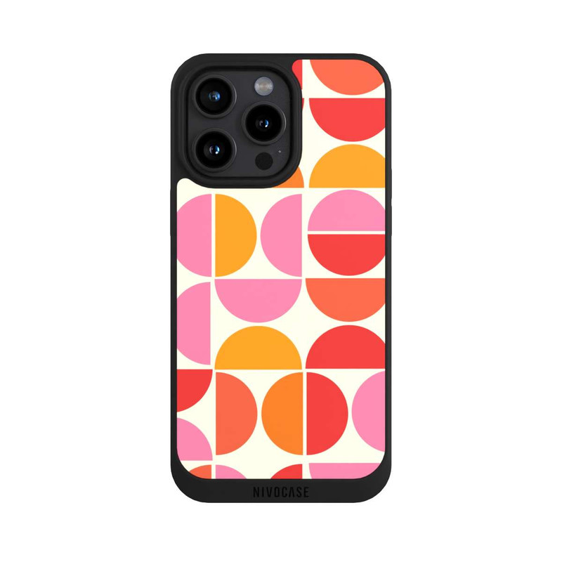 iPhone 15 Pro Max NIVOpure Retro Trend Muster Orange
